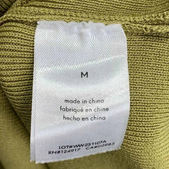 WeWoreWhat Women's Strapless Ribbed Knit Midi Dress Size M Willow Green